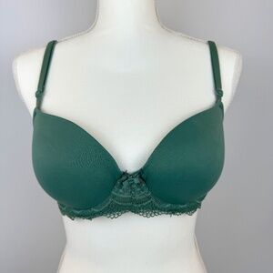 AUDEN 'The Daydream' Green Lined Slight Push Up Bra / Size 34B